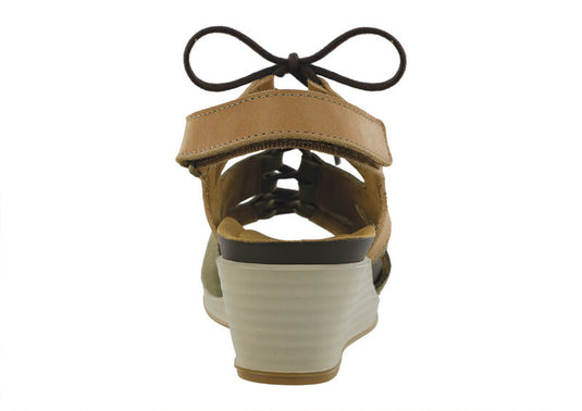 SAS Women's Sedona Lace Up Wedge Sandal Driftwood Sagebrush