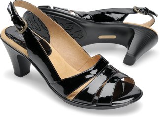 Softspots Women's Neima Sling Back Dress Pump Black Patent Softspots Women's Neima Sling Back Dress Pump Black Patent