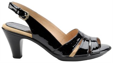 Softspots Women's Neima Sling Back Dress Pump Black Patent Softspots Women's Neima Sling Back Dress Pump Black Patent