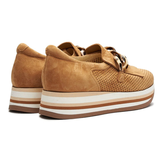 Softwaves Women's Carly Platform Sneaker Cognac