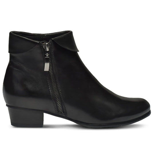 Spring Step Women's Stockholm Bootie Black Leather Spring Step Women's Stockholm Bootie Black Leather
