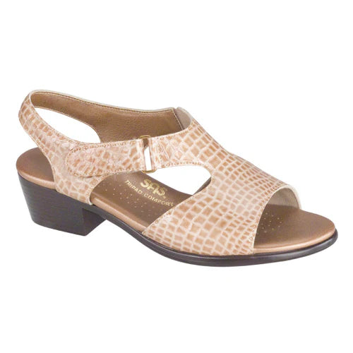 SAS Women's Suntimer Comfort Dress Sandals Beige Croc SAS Women's Suntimer Comfort Dress Sandals Beige Croc