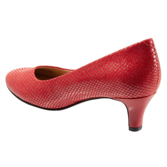 Trotters Women's Fab Dress Pumps Red Embossed Trotters Women's Fab Dress Pumps Red Embossed