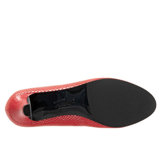 Trotters Women's Fab Dress Pumps Red Embossed Trotters Women's Fab Dress Pumps Red Embossed