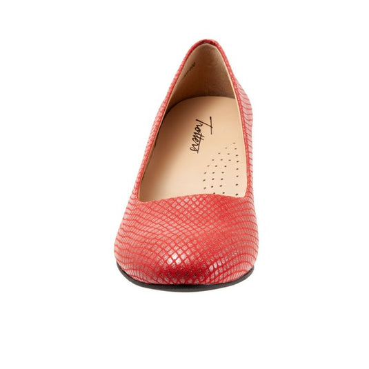 Trotters Women's Fab Dress Pumps Red Embossed Trotters Women's Fab Dress Pumps Red Embossed