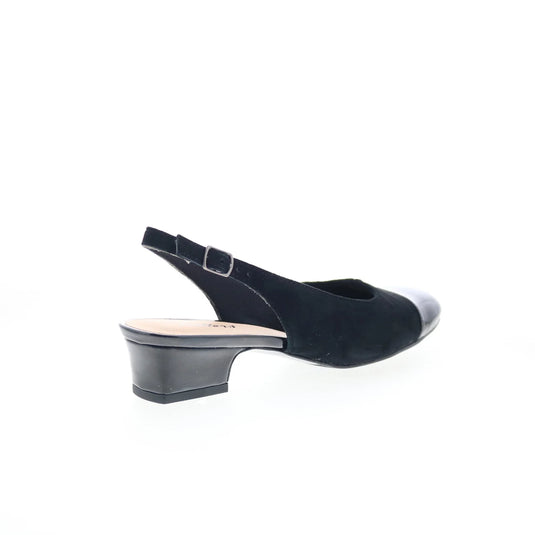 Trotters Women's Dea Slingback Sandals Black Suede /Black Patent Trotters Women's Dea Slingback Sandals Black Suede /Black Patent