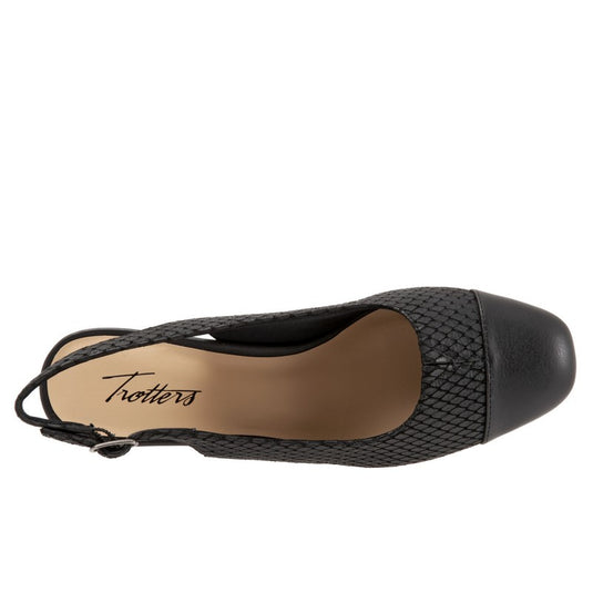 Trotters Women's Dea Slingback Sandals Black Diamond Trotters Women's Dea Slingback Sandals Black Diamond