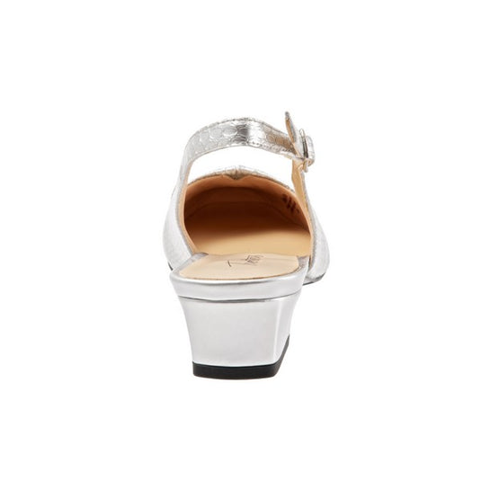 Trotters Women's Dea Slingback Sandals Silver Snake Trotters Women's Dea Slingback Sandals Silver Snake