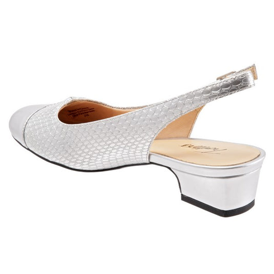 Trotters Women's Dea Slingback Sandals Silver Snake Trotters Women's Dea Slingback Sandals Silver Snake