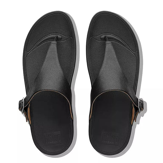 Fitflop Women's The Skinny Leather Toe Post Sandal All Black Fitflop Women's The Skinny Leather Toe Post Sandal All Black