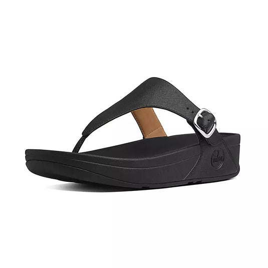 Fitflop Women's The Skinny Leather Toe Post Sandal All Black