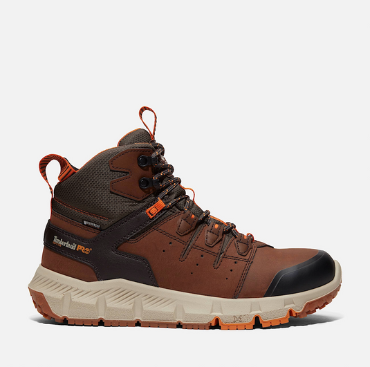 Timberland Men's Tempe 6" Soft Toe Waterproof Work Boot - Medium Brown Leather Timberland Men's Tempe 6" Soft Toe Waterproof Work Boot - Medium Brown Leather