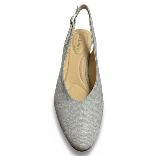 Piesanto Women's 260230 Slingback Kit Pump Galaxia Plata Piesanto Women's 260230 Slingback Kit Pump Galaxia Plata