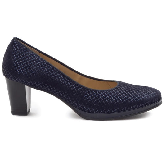 Ara Women's Ophelia (Fashion) Pump 50mm Navy Squarekid Print Suede Ara Women's Ophelia (Fashion) Pump 50mm Navy Squarekid Print Suede