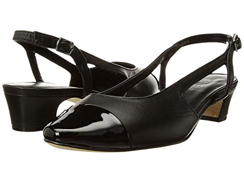Vaneli Women's Aliz Sling Back Dress Pump Black Nappa/Black Patent Vaneli Women's Aliz Sling Back Dress Pump Black Nappa/Black Patent