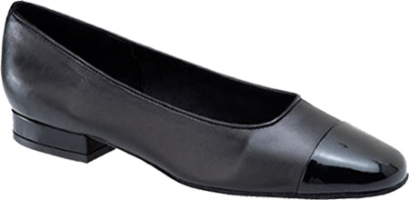 Vaneli Women's FC-313 Dress Flat Black Nappa/Black Patent Vaneli Women's FC-313 Dress Flat Black Nappa/Black Patent