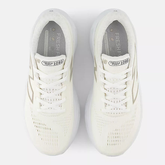 New Balance Women's Fresh Foam X 1080v14 Sneaker Beige/White New Balance Women's Fresh Foam X 1080v14 Sneaker Beige/White