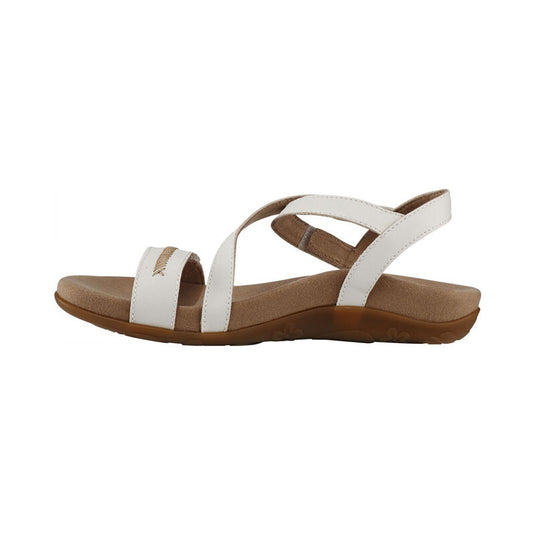 Aetrex Women's Gabby Adjustable Quarter Strap Sandal White Aetrex Women's Gabby Adjustable Quarter Strap Sandal White