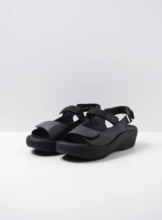 Wolky Women's Jewel Sandal Smooth Leather Black Wolky Women's Jewel Sandal Smooth Leather Black