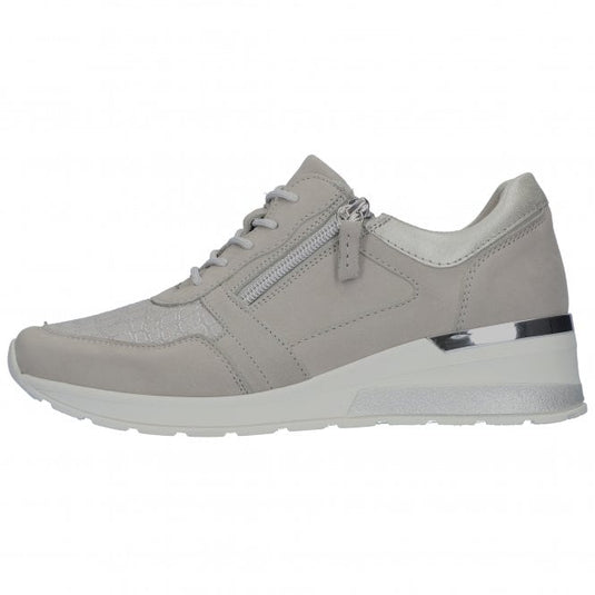 Waldlaufer Women's H-Clara Stretch Lace/Zip in Skin Apricot