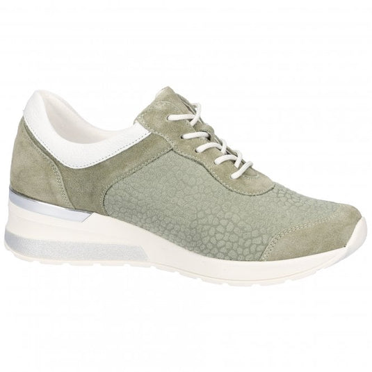 Waldlaufer Women's H-Clara Lace up Sneaker Mint/White