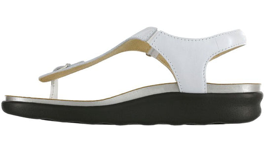 SAS Women's Marina T-Strap Sandal Pearl White