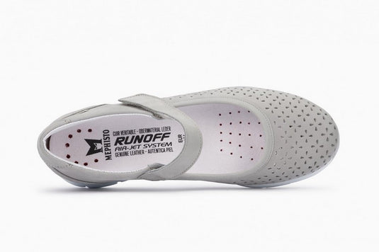 Mephisto Women's Yelina Mary Jane Light Grey Mephisto Women's Yelina Mary Jane Light Grey