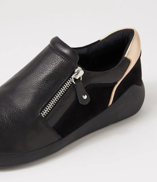 Ziera Women's Yoyce XW Black-Pale Gold Ziera Women's Yoyce XW Black-Pale Gold