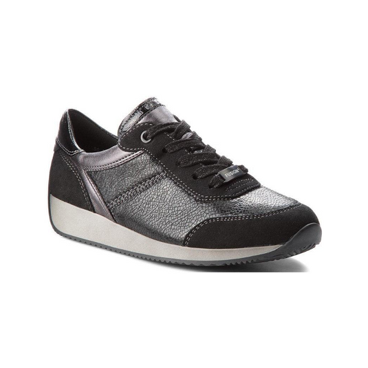 Ara Women's Lana Lace Sneaker Black/Iron Combo