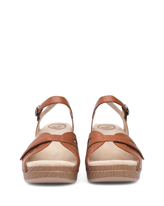 Dansko Women's Season Sandals Camel Full Grain