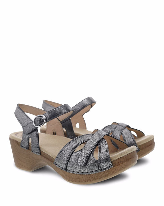 Dansko Women's Season Sandals Graphite Nappa