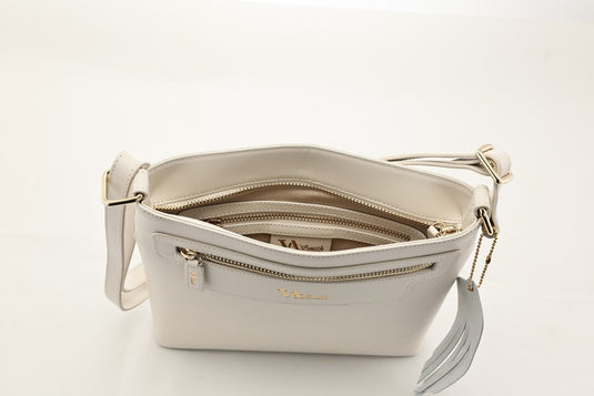 VA Smith Michelle Leather Cross Body Bag White