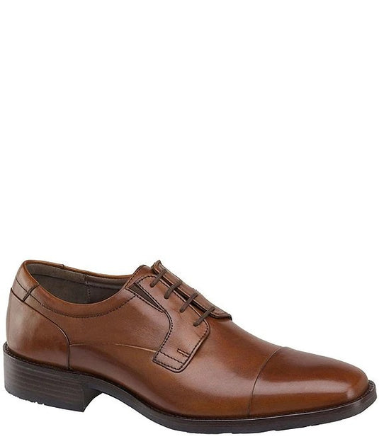 Johnston & Murphy Men's Lancaster Dress Cap Toe Oxfords Tan