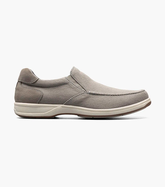 Florsheim Men's Lakeside Canvas Moc Toe Slip On Grey