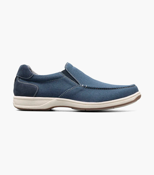 Florsheim Men's Lakeside Canvas Moc Toe Slip On Navy