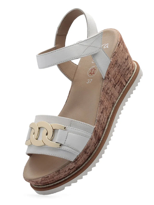 Ara Women's Parma Wedge sandals White