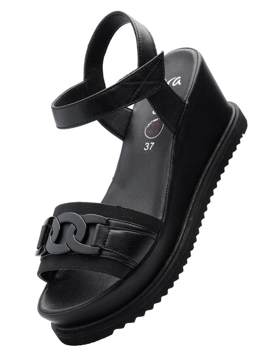 Ara Women's Parma Wedge sandals Black