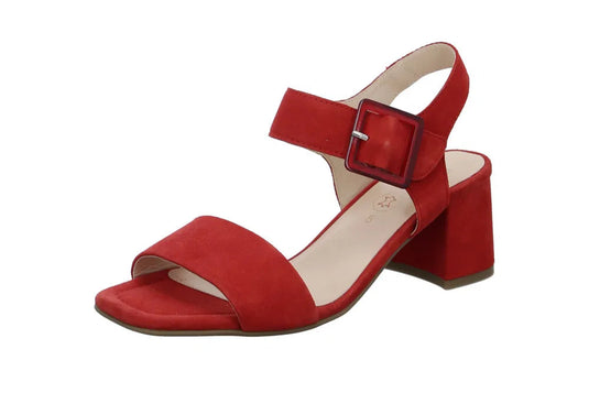 Ara Women's Brighton Suede Pump Sandals Red