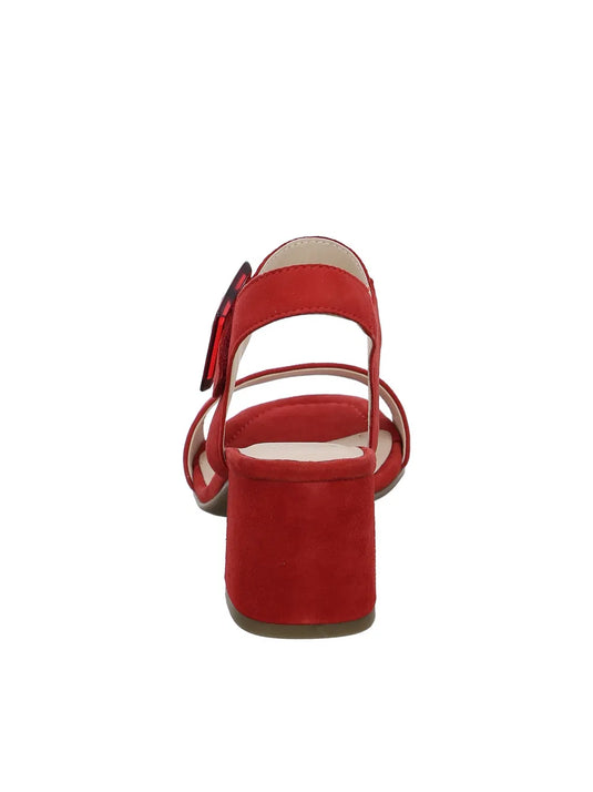 Ara Women's Brighton Suede Pump Sandals Red