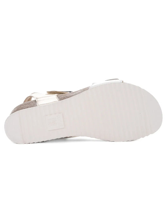 ARA Women Nova | Norderney Platform Sandal Platinum Metallic
