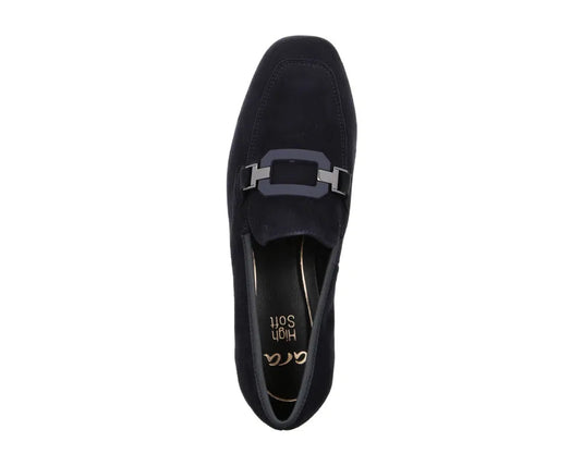 Ara Women's Graz | Giza Court Shoes Navy Kid Suede