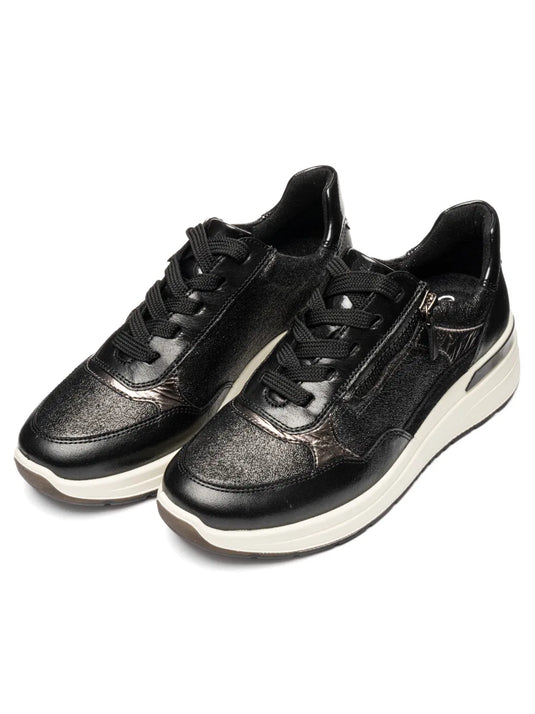 Ara Women's Gardenia | Garda Sneakers Black steel