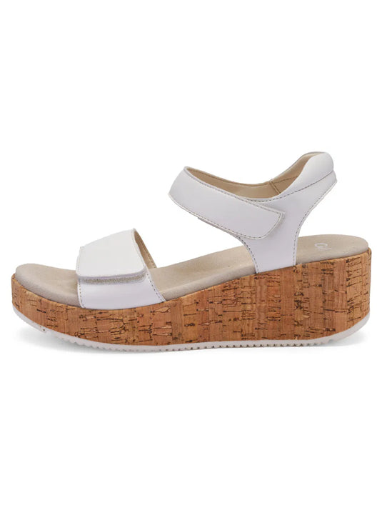 Ara Women's Rimini 12-51502 Wedge Sandal White