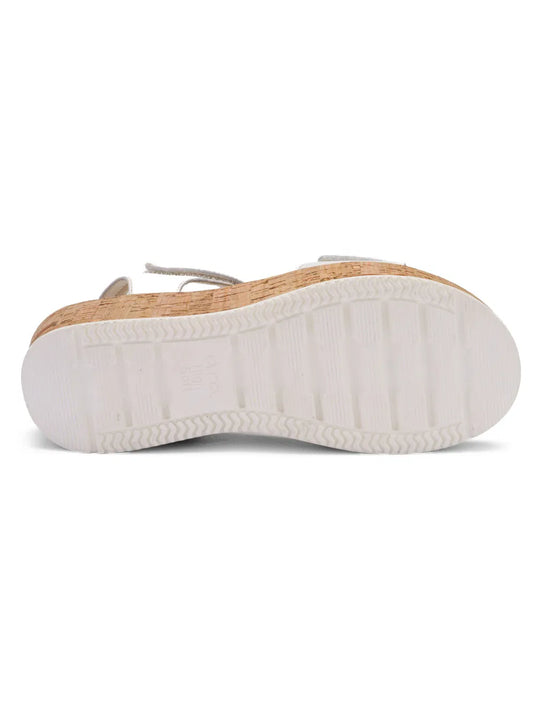 Ara Women's Rimini 12-51502 Wedge Sandal White
