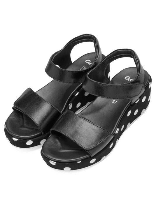 Ara Women's Rimini 12-51502 Wedge Sandal Black