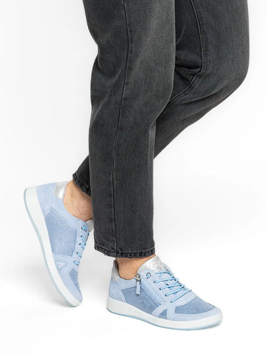 Ara Women's ROMA | Riviera Zip Sneaker Dusty Cielo