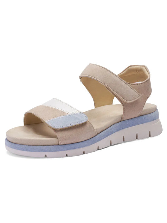 Ara Women's Cambridge 12-26504 Sandal Beige/Blue