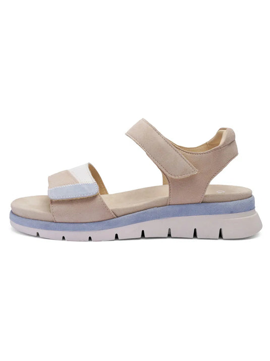 Ara Women's Cambridge 12-26504 Sandal Beige/Blue