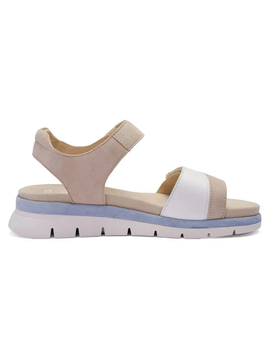 Ara Women's Cambridge 12-26504 Sandal Beige/Blue