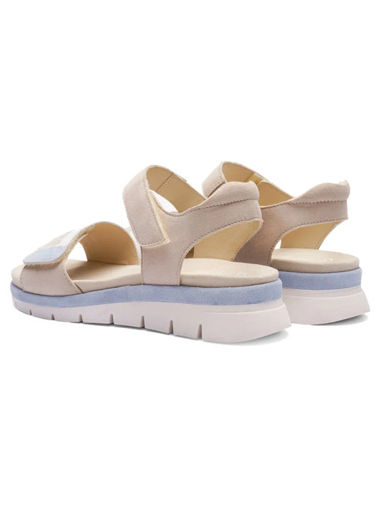Ara Women's Cambridge 12-26504 Sandal Beige/Blue